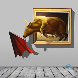 手绘3d画立体画 创意互动3d画设计 3d立体墙贴 3d墙画彩绘 3d墙画
