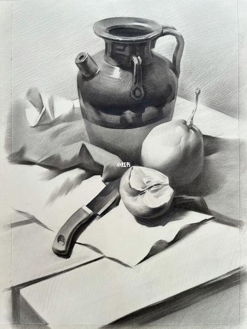 素描静物铅笔带步骤