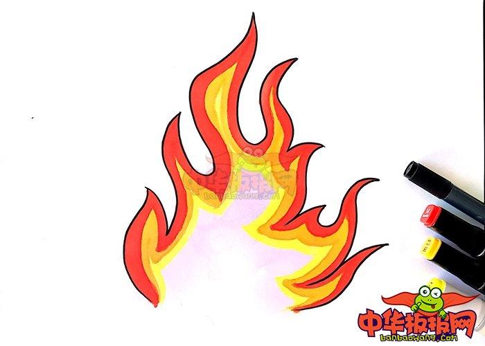 火怎么画好看又简单燃烧的火焰简笔画