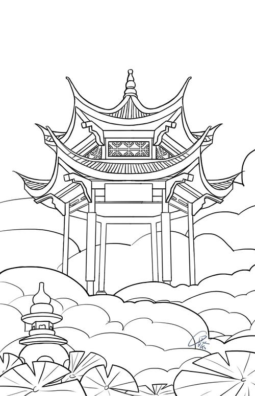 西湖集贤亭|插画|商业插画|陈小葵 - 原创作品 - 站酷 (zcool)