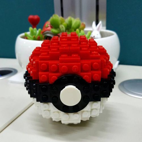pokemon go神奇宝贝宠物小精灵球儿童拼装玩具积木小颗粒兼容乐高