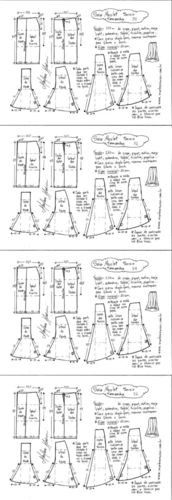 鱼尾裙半身裙图纸