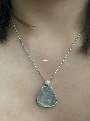 晴底翡翠佛公镶嵌出炉啦_翡翠_翡翠佛公_时尚_配饰