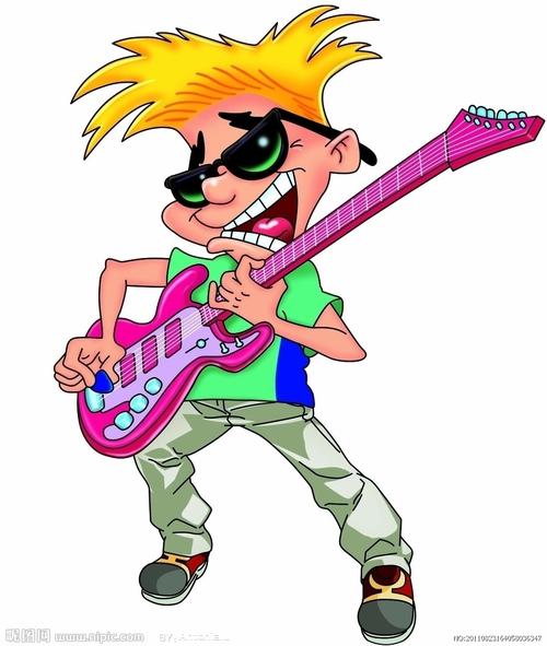 关键词:吉它手 表情 卡通 卡通人物 动漫 psd分层素材 源文件 300dpi