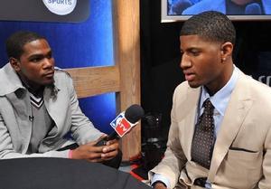 保罗·乔治在选秀大会现场接受采访