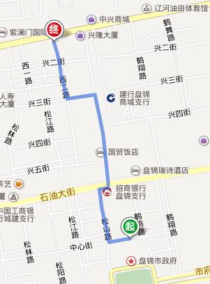 从盘锦市教育局到盘锦市委组织部的公交线路怎么走?都