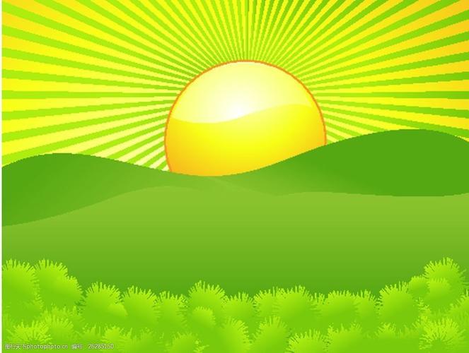 太阳升起矢量图素材