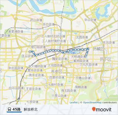 公交45路的线路图
