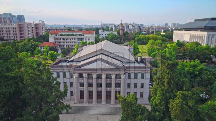 广西大学大礼堂4k航拍-5条_3840x2160_高清视频素材