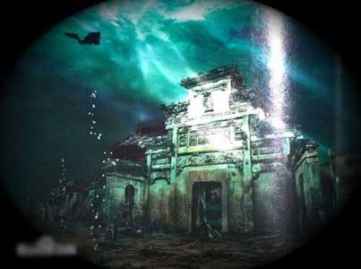 千岛湖水下古城 贺城狮城神秘图片