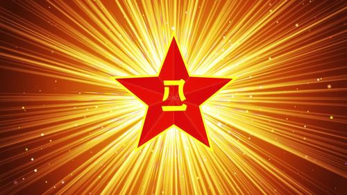 八一建军节红五星led背景视频_1920x1080_高清视频(:)