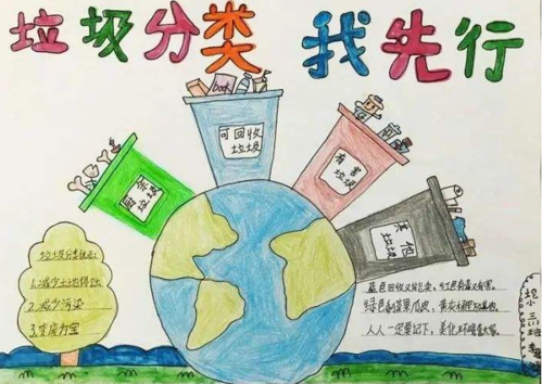 垃圾分类新时尚手抄报简单