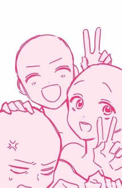 如何画多个人物的构图三人人物构图教程