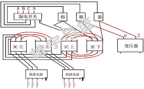 主线路图 特制吊篮电器箱-不锈钢 控制线路系统采用多种保护装置.