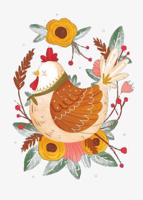 关键词 : 卡通母鸡,植物,动物