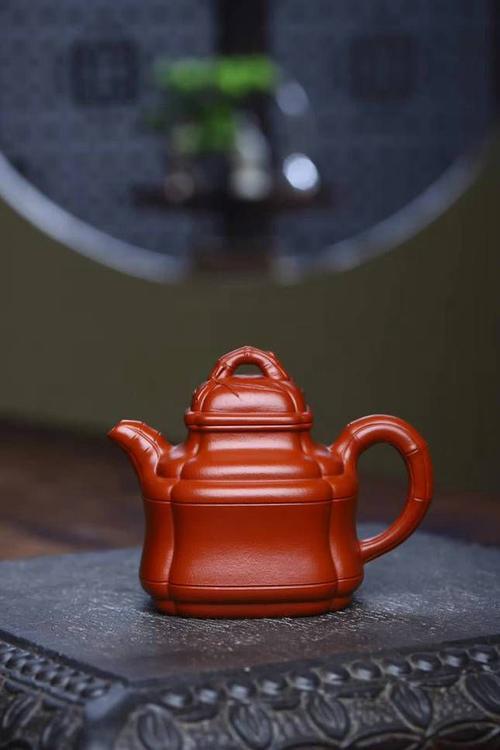 宜兴紫砂壶:【四方竹鼎】范文杰 国家级工艺美术师 原矿大红袍 220cc