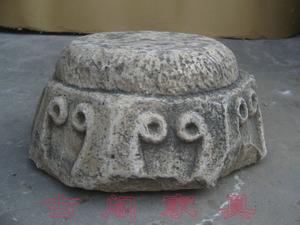 古玩杂项古董石器老石头老石雕汉白玉老石墩底座柱础7276号