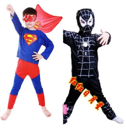 演出万圣节儿童超人服装儿童蜘蛛侠超人服装儿童超人衣服 - 美红袖