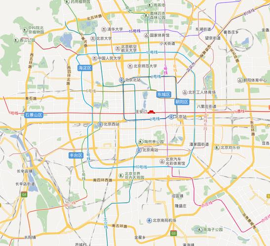 如图,为毕竟五环内的交通路线图,也是北京市地图.