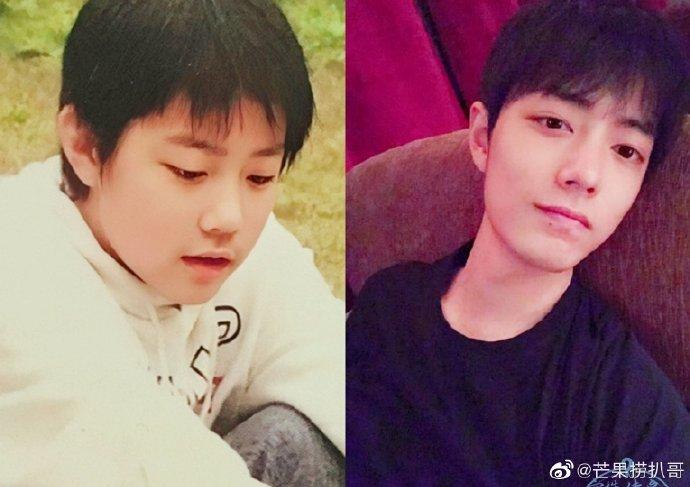 肖战小时候的旧照片可爱迷人,肉嘟嘟的小脸好可爱呀!