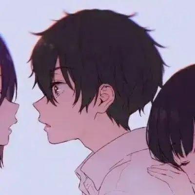 多人情头‖三人情侣头像动漫一男2女情头