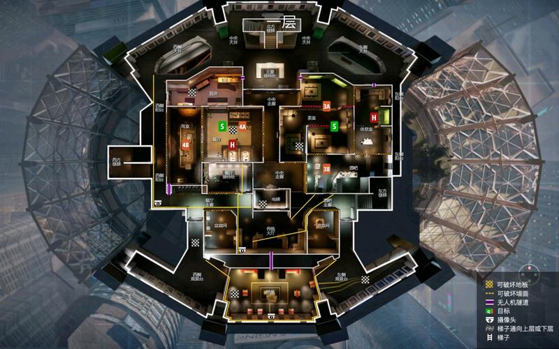 彩虹六号直到我看完所有地图的平面图才发现高塔是最复杂的地图