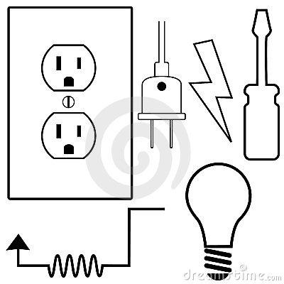 电的标识简笔画