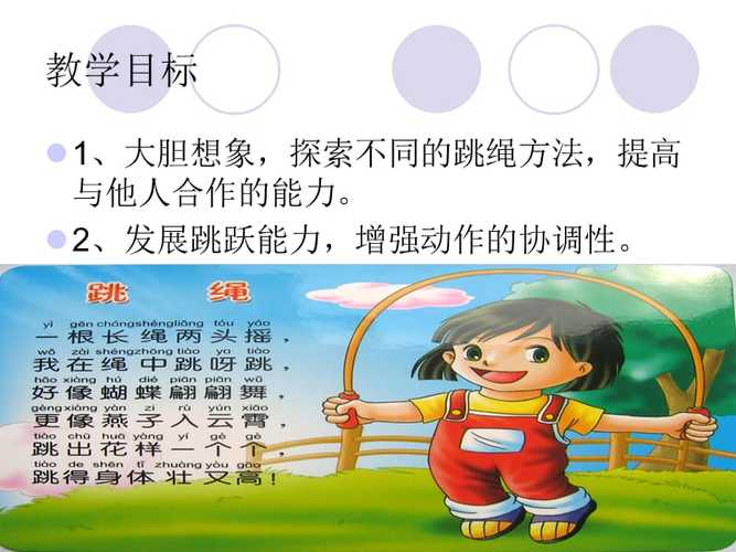 各种方式的跳绳8字跳长绳ppt
