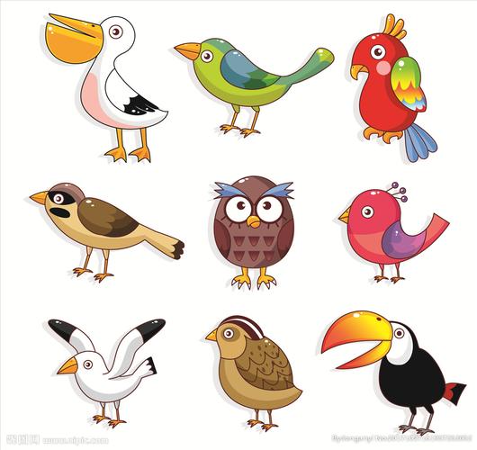 飞禽矢量图设计图__鸟类_生物世界_设计图库_昵图网.