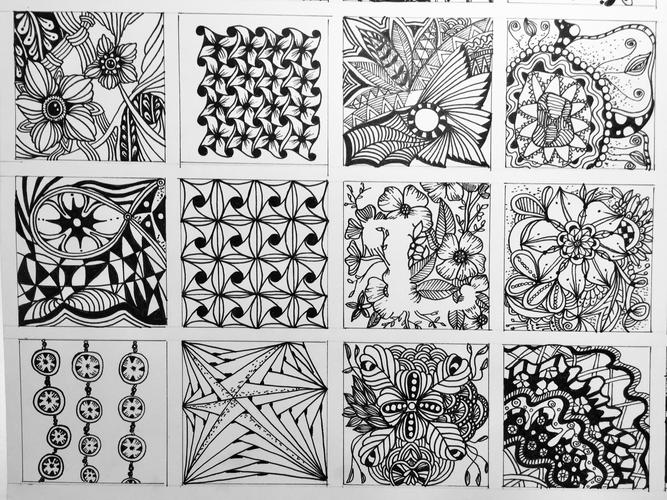 【禅绕画】每周练习_13|平面|图案|不二向来是从容的