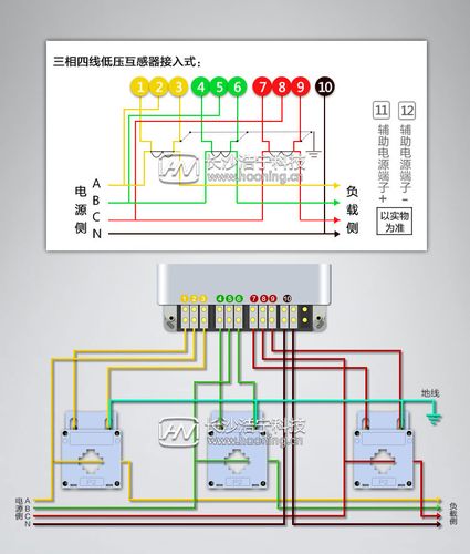 三相四线电表接线图片