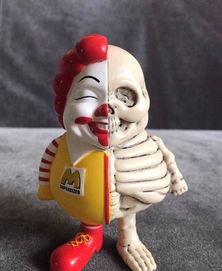 麦胖 半身骷髅 sts ron english 盲盒