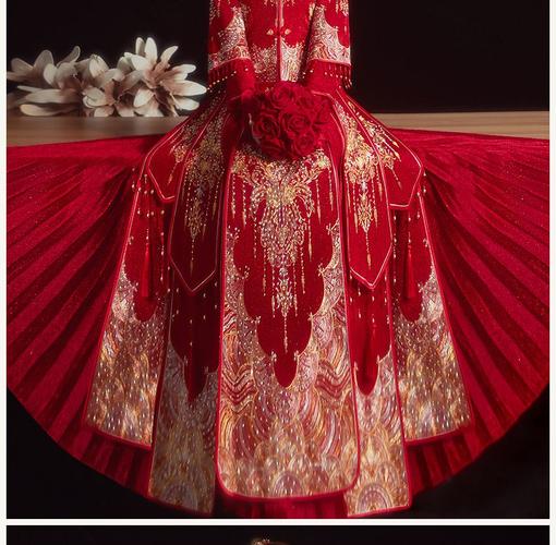 禾秀服中式婚礼新娘服装秀禾服年结婚婚纱礼服夏季嫁衣秀禾女n34水晶