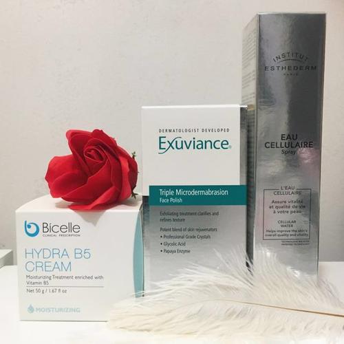 exuviance triple microdermabrasion face polish/bicelle hydra b5
