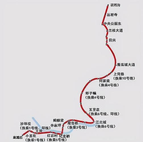 重庆轨道交通9号线:渝中区～九龙坡区～巴南区～大渡口区