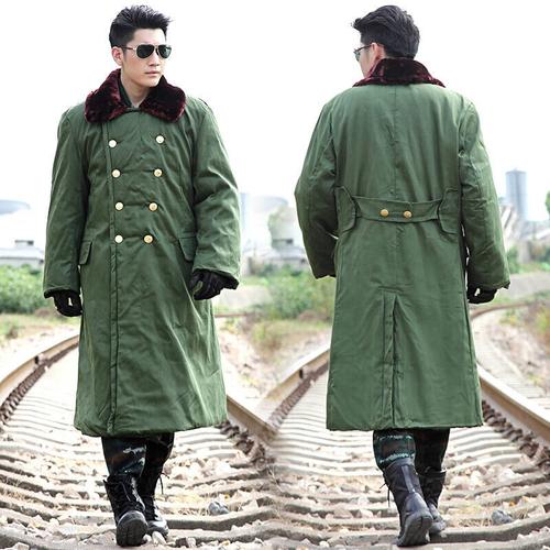 户外军大衣保安棉大衣加厚防寒服冬季老式军大衣男长款棉大衣加肥加大