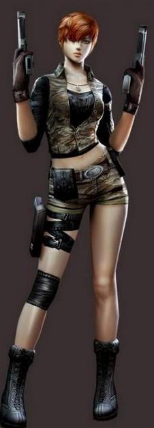 穿越火线有个女角色 潜伏者时候是黄头发 腰上带着子弹 漏内裤 叫什么