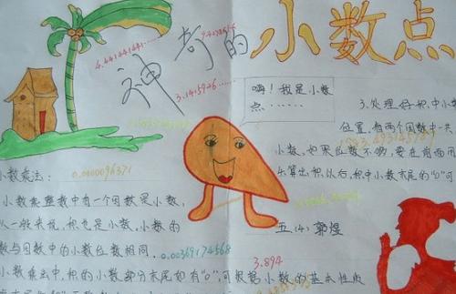 数学小数点手抄报