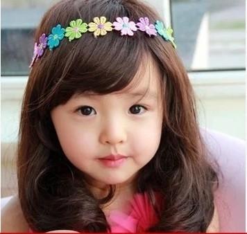 可爱短发公主假辫子小女孩造型儿童假发假卷发小孩