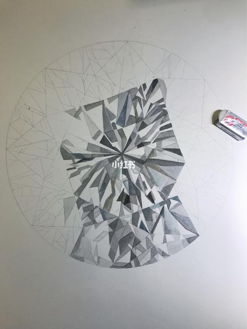 珠宝手绘|96画一颗超大钻石9696详细步骤图_钻石_手绘_铅笔