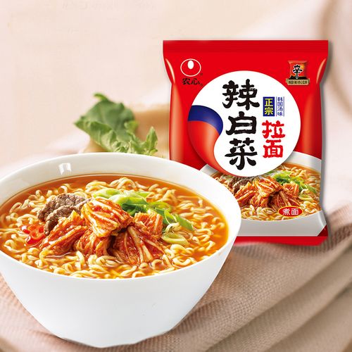 农心泡面白菜正宗拉面五连包煮面韩国风味方便面方便面