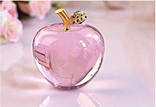 水晶苹果摆件 家居装饰品创意摆设工艺品 平安果情人节礼物送女友