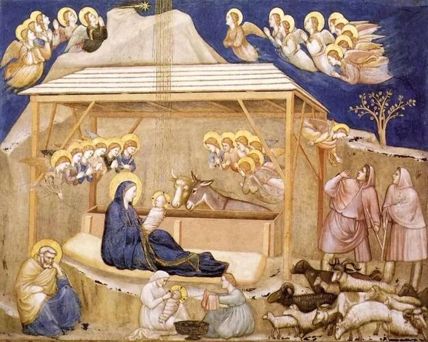湿壁画-乔托《耶稣诞生》