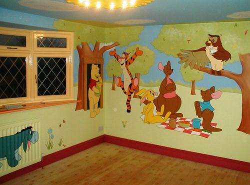 幼儿园房间壁画设计图片