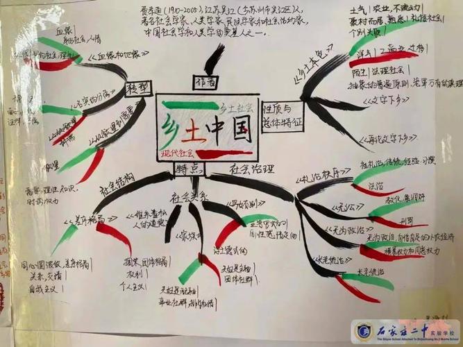 二南之化 | 高一年级举行"《乡土中国》思维导图作业展评"活动
