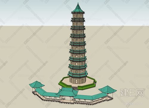 景观塔-sketchup模型_sketchup模型库_建e室内设计网!