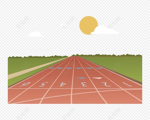 卡通跑道简笔画
