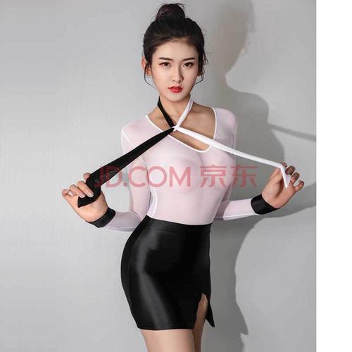 欲之诱惑 情趣内衣办公室秘书连体短裙ol包臀裙角色扮演制服诱惑透明