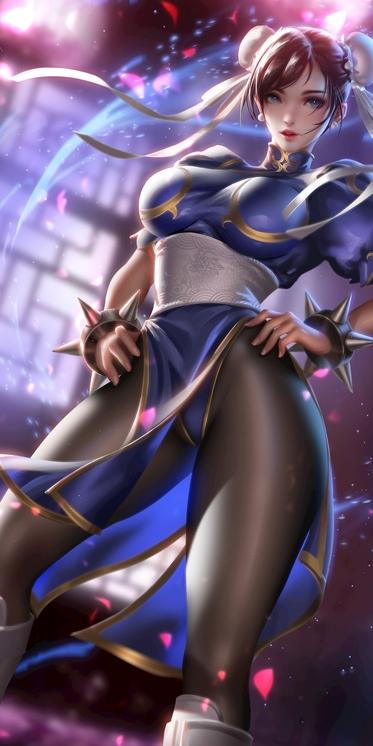 4k手机竖屏分辨率1080x2160拳皇系列女角色性感丰满春丽chunli 2壁纸