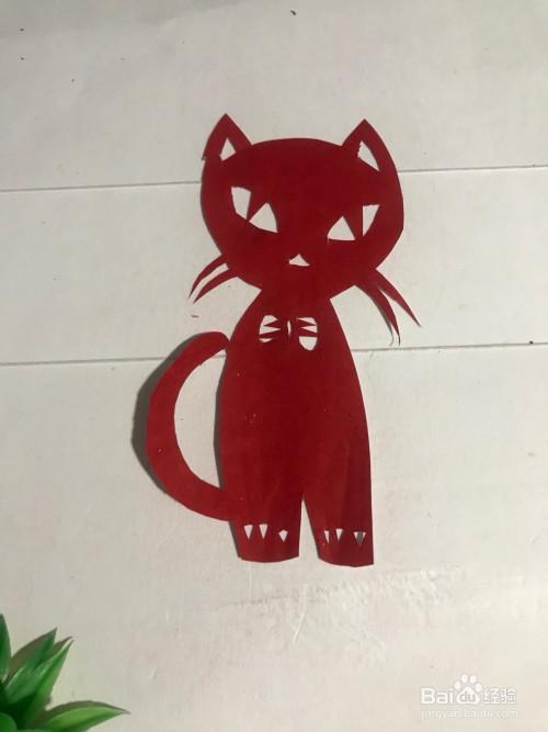 少儿简易手工剪纸 怎样剪一只可爱的小猫咪